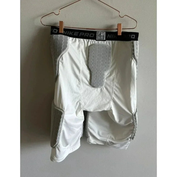 Nike Pro Mens Compression Shorts Black Padded Dri-Fit Elastic Waist White Sz 3XL - Picture 3 of 6